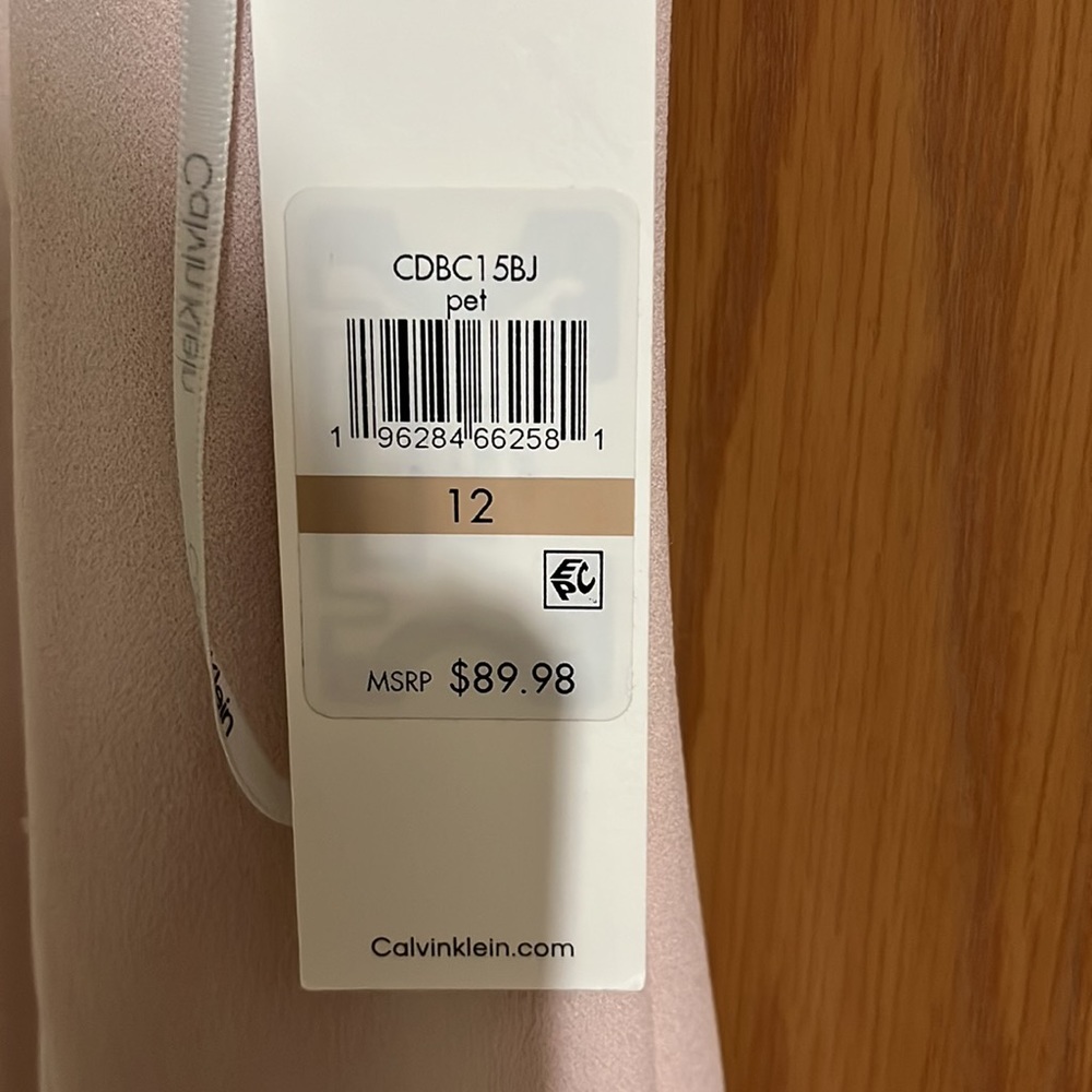 Light pink Calvin Klein dress high low BRAND NEW NEVER BEEN WORN - Picture 4 of 4